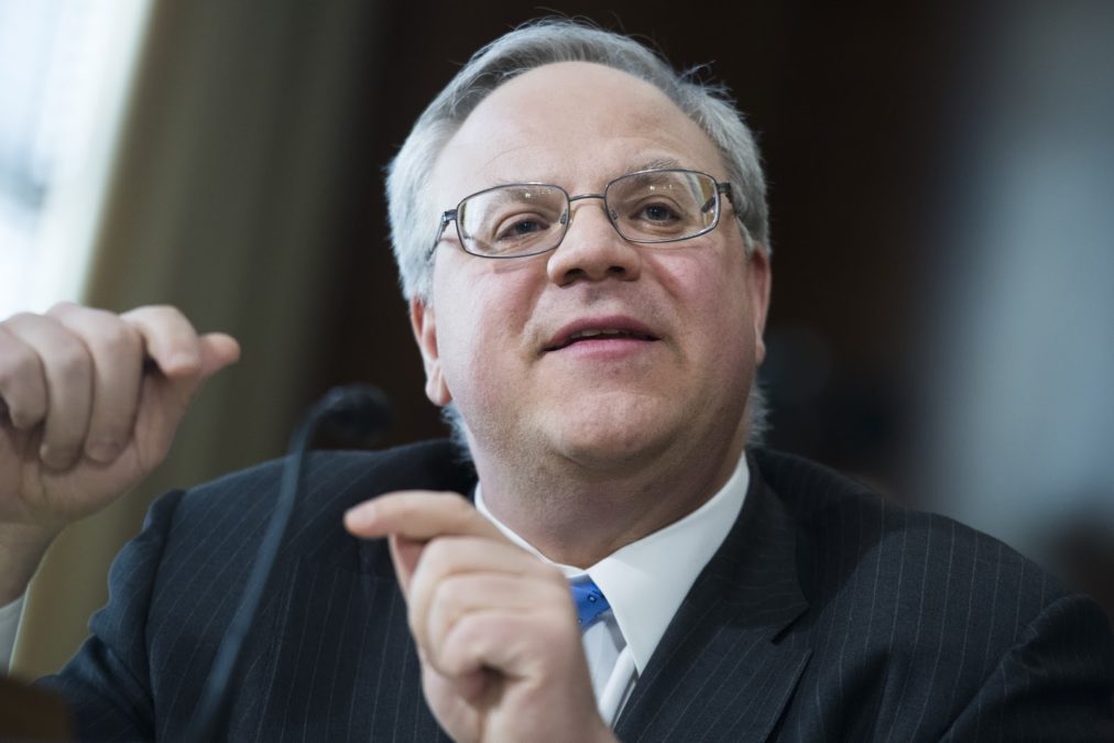 David Bernhardt, nominee to be Secretary of the Interior, testifies during his Senate Energy and Natural Resources Committee confirmation hearing in the Dirksen Building on Thursday,  
28 March 2019. Photo: Tom Williams / CQ Roll Call / AP Images