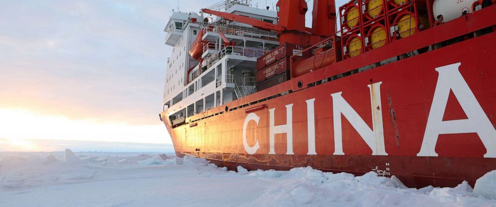 China’s research icebreaker Xuelong arrives at the roadstead off the Zhongshan station in Antarctica, 1 December 2018. Photo: Xinhua News Agency / Getty Images