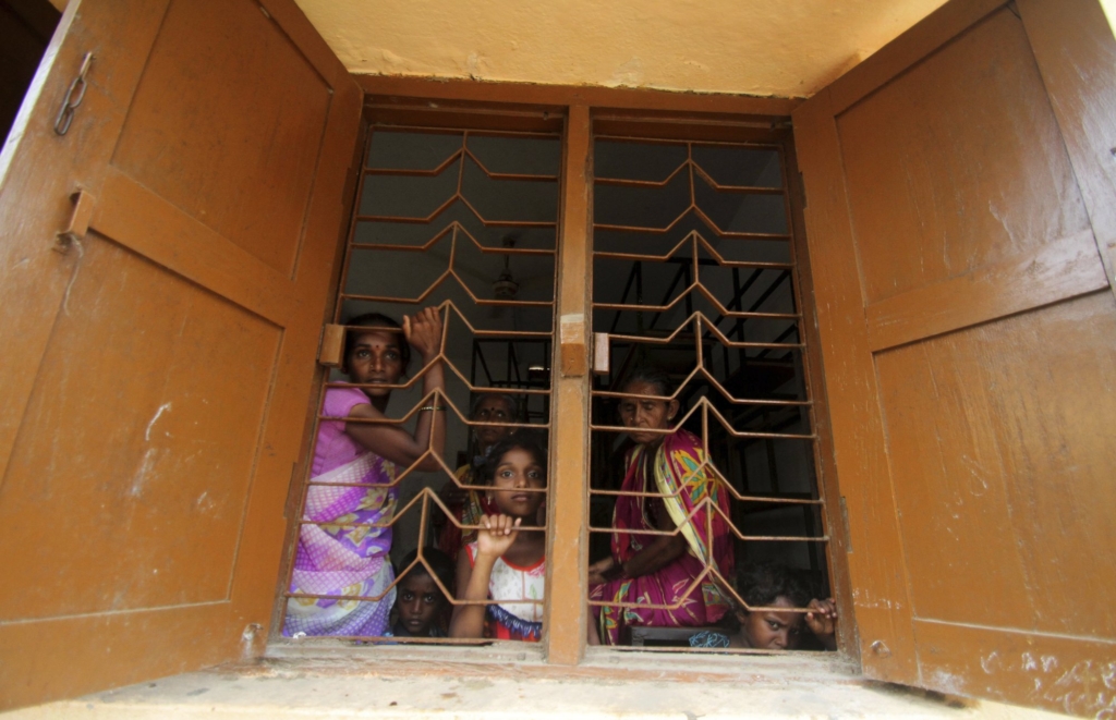 Villagers of Chandrabhaga fishing village take shelter at a government run school building after they were evacuated by the authorities in Puri district of eastern Odisha state, India, Thursday, 2 May 2019. Hundreds of thousands of people were evacuated along India's eastern coast on Thursday as authorities braced for a cyclone moving through the Bay of Bengal that was forecast to bring extremely severe wind and rain. Photo: AP Photo