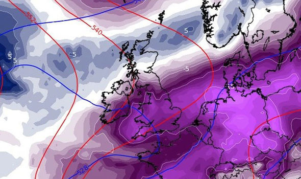 UK snow forecast map for 19 February 2018, showing the  “Beast from the East”. Graphic: WX Charts