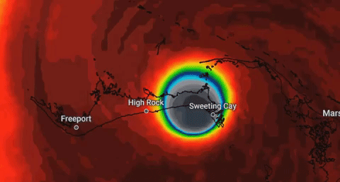 Satellite view of Hurricane Dorian over the Bahamas, 2 September 2019. Video: Matt Reagan / The Weather Channel