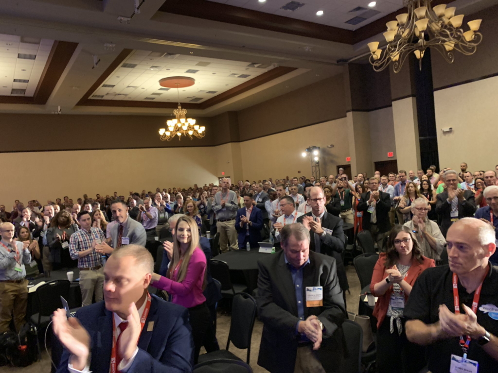 National Weather Service director Louis Uccellini led a standing ovation in the agency’s office in Birmingham, Alabama, for weather forecasters who corrected Trump when he falsely claimed Hurricane Dorian was set to hit Alabama. Speaking at an annual meeting of the National Weather Association on 9 September 2019, Uccellini praised the scientists for upholding "the integrity of the forecasting process." Photo: Rick Smith