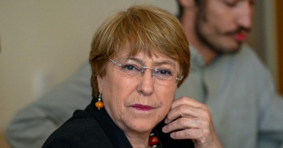 United Nations High Commissioner for Human Rights, Michelle Bachelet, listens to the meeting introduction before delivering opening remarks while hosting a debate on key human rights issues in the country at ICS—Instituto de Ciências Sociais da Universidade de Lisboa on 29 April 2019 in Lisbon, Portugal. Photo: Horacio Villalobos / Corbis / Getty Images