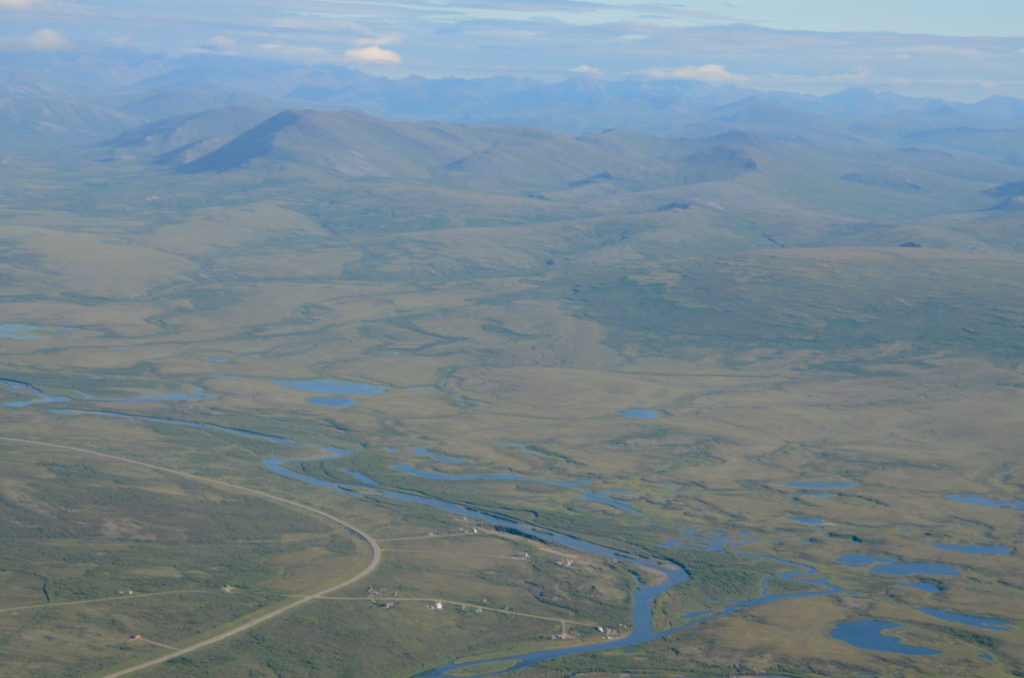 The Active Sensing of Carbon Emissions over Nights, Days and Seasons (ASCENDS) campaign flew over Nome, Alaska, on 5 August 2017, as part of NASA’s Arctic Boreal Vulnerability Experiment (ABoVE). Photo: NASA