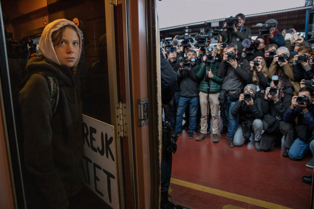 Climate activist Greta Thunberg arrives in Madrid for the COP25 U.N. climate summit, 7 December 2019. Photo: Evgenia Arbugaeva / TIME