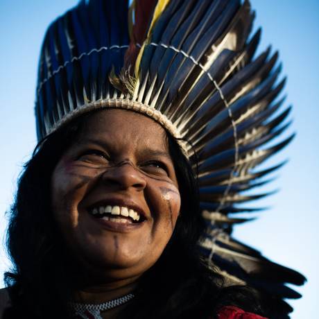 Sonia Guajajara, coordinator of the Articulation of Indigenous Peoples of Brazil (APIB). Photo: Matheus Alves