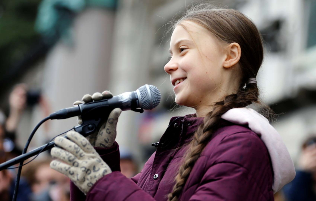 Swedish climate activist Greta Thunberg speaks during a demonstration of the Fridays for Future movement in Lausanne, Switzerland, 17 January 2020. Photo: Pierre Albouy / REUTERS