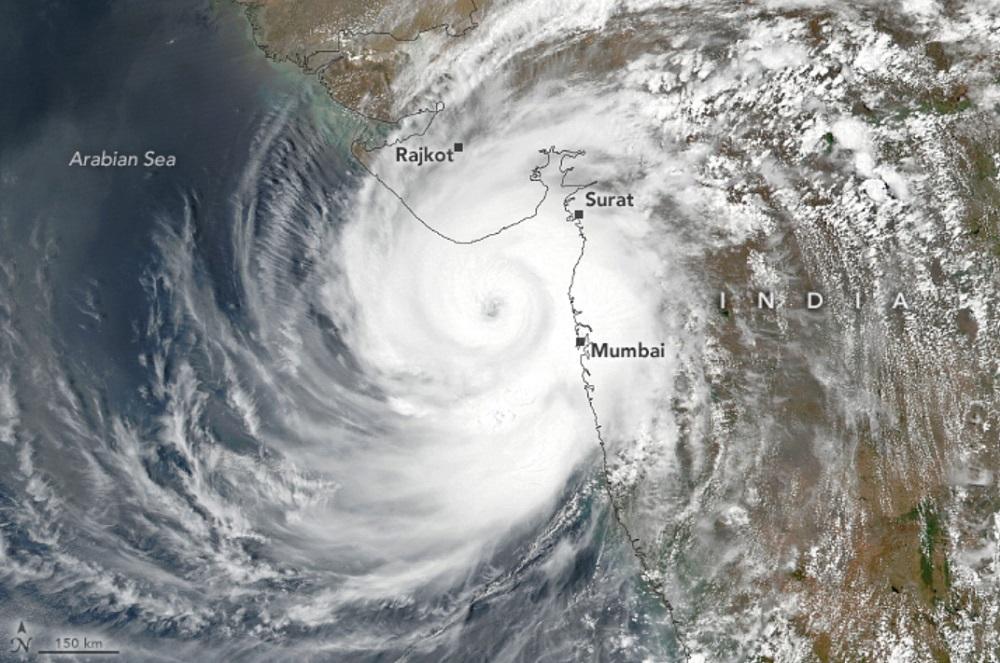 Satellite view of Cyclone Tauktae several hours before making landfall in India on 17 May 2021. The image was captured by NASA / NOAA / Suomi NPP satellite. Photo: Suomi NPP-VIIRS / NASA / NOAA