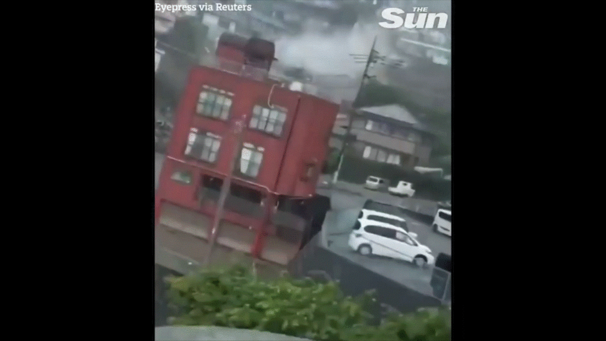 Video showing the Atami mudslide, 3 July 2021. At least two people were killed and more than twenty were missing after two days of record-breaking rainfall. Video: Eyepress via Reuters