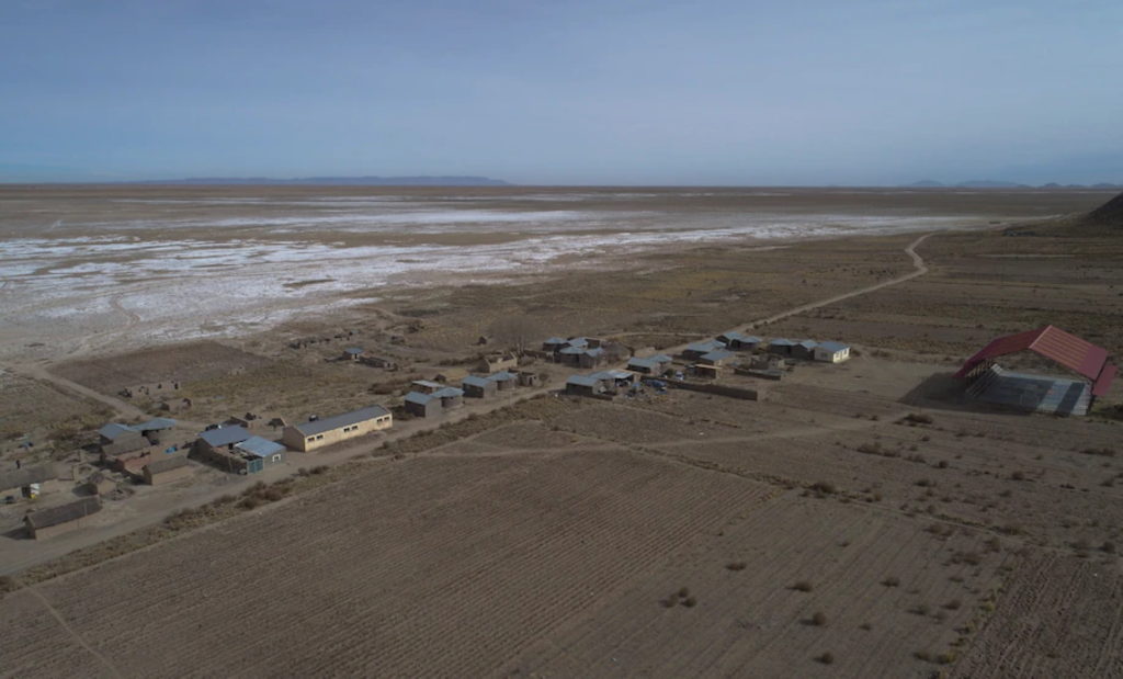 The Urus del Lago Poopó Indigenous community sits along the salt-crusted former shoreline of Lake Poopó in Punaca, Bolivia in 2021. Bolivia's second-largest lake dried up six years earlier. Photo: Juan Karita / AP