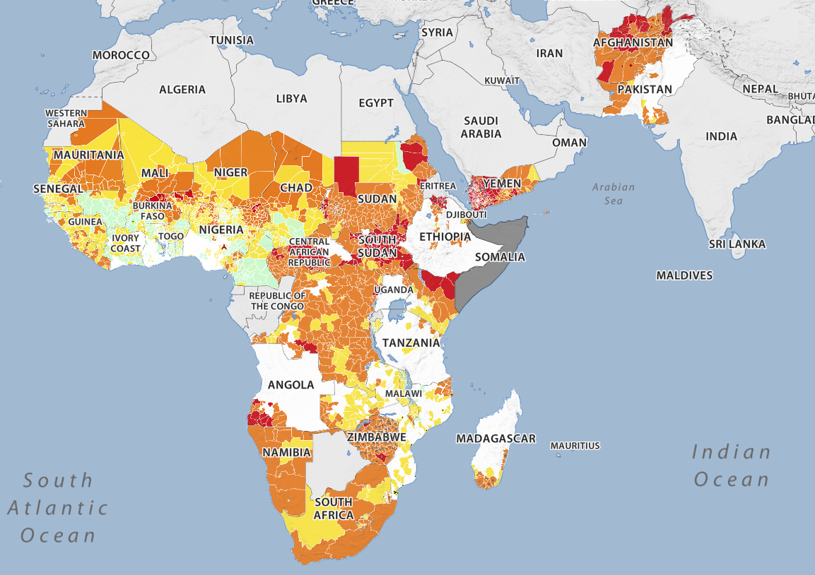 Screenshot of the IPC-CH Dashboard showing total number of people experiencing or facing high levels of acute food insecurity classified in Crisis or worse (IPC/CH Phase 3 or above) on 27 June 2022. Graphic: IPC