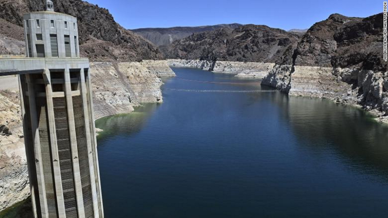 Lake Mead, photographed here on 22 May 2022, is running well below the federal government's predicted water level. Photo: Jim Ruymen / UPI / Shutterstock