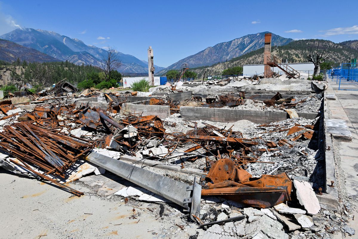 A general view of Main Street, a year after a wildfire destroyed the western Canadian village of Lytton, British Columbia, Canada, 25 July 2022. Photo: Jennifer Gauthier / REUTERS