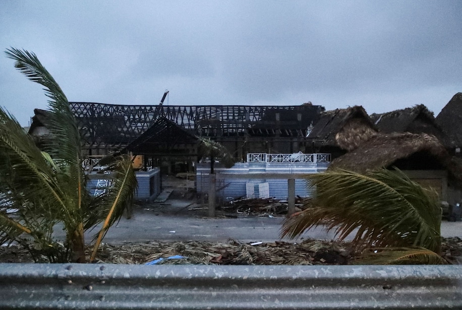 Buildings destroyed by Hurricane Fiona in Punta Cana, Dominican Republic, on Monday, 19 September 2022. Photo: Ricardo Rojas / Reuters