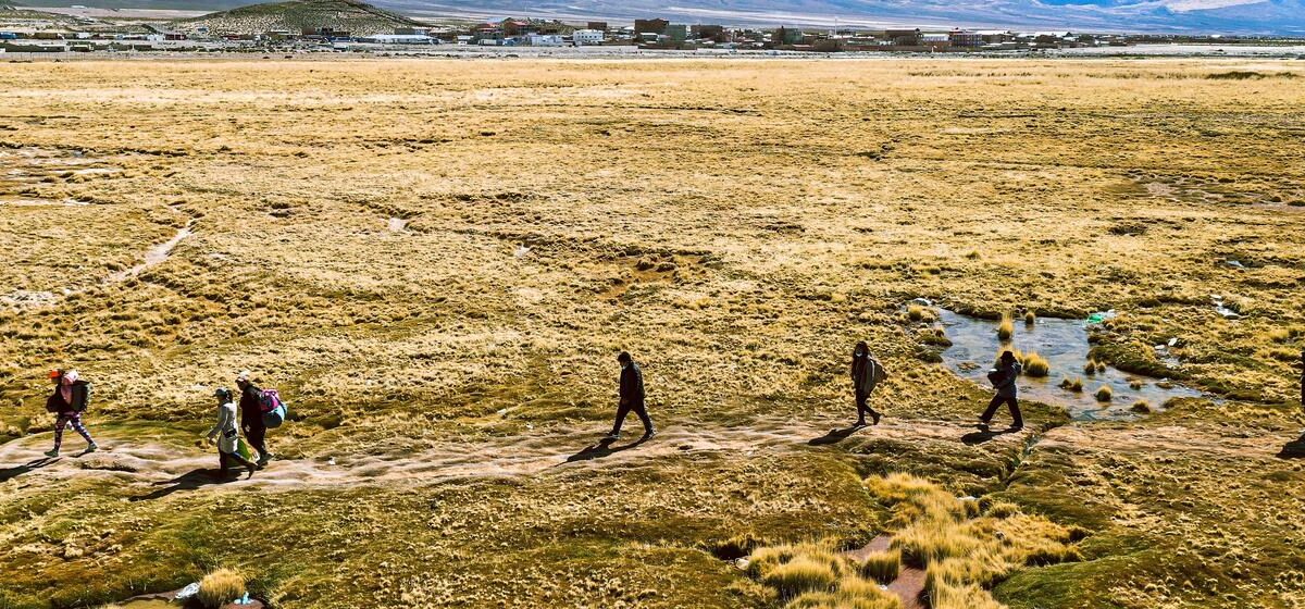 Aerial view of Venezuelan migrants in Atacama desert. Photo: Gema Cortes / IOM