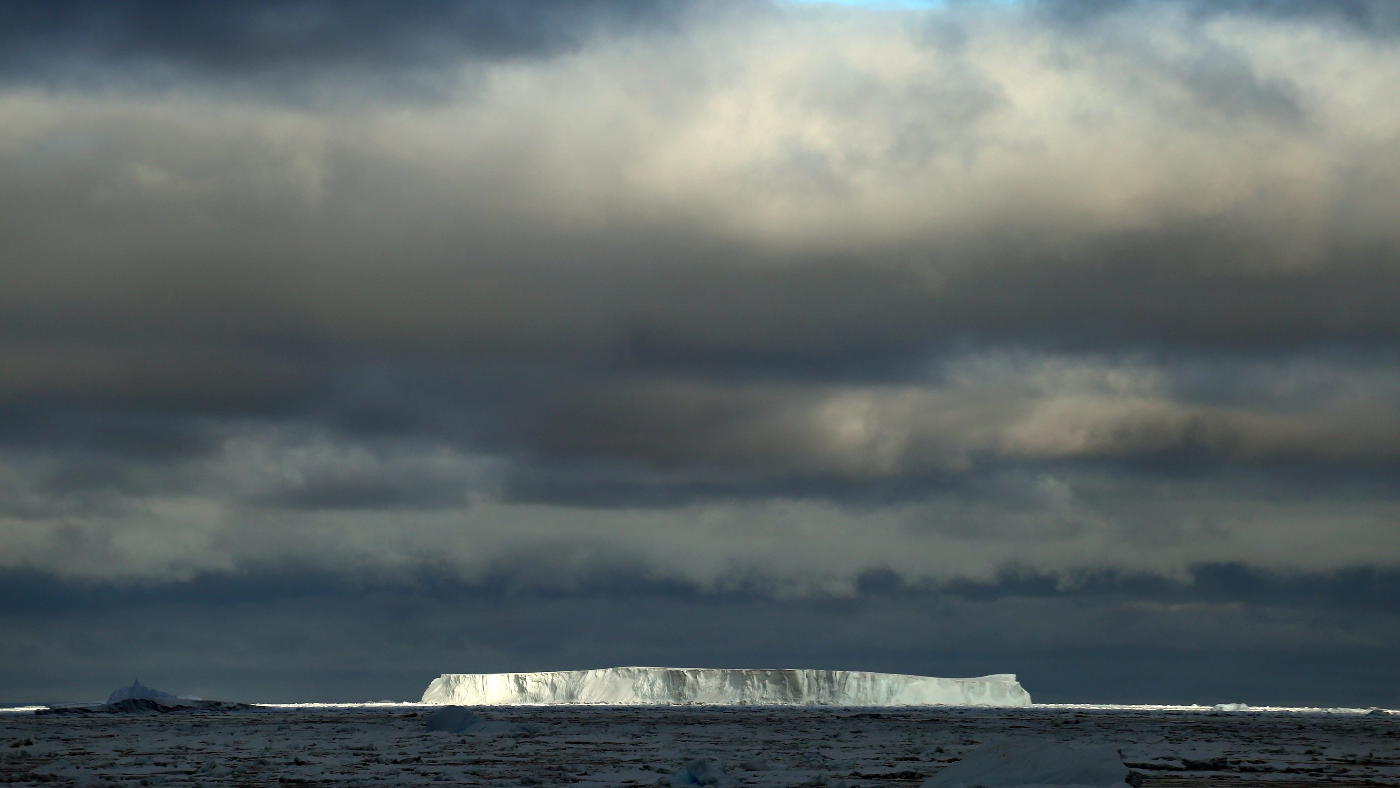An iceberg calved from the Thwaites Glacier in the Amundsen Sea in 2019, viewed from the R/V Nathaniel B. Palmer. Photo: Elizabeth Rush