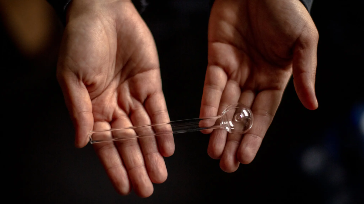 A new “bubble”, the glass pipe used for smoking meth. Photo: Hilary Swift / The New York Times