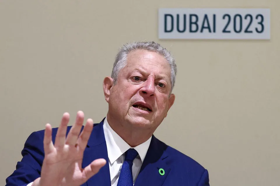 Former U.S. Vice President Al Gore speaks during an interview with Reuters at the United Nations Climate Change Conference (COP28), in Dubai, United Arab Emirates, 3 December 2023. Photo: Amr Alfliky / REUTERS