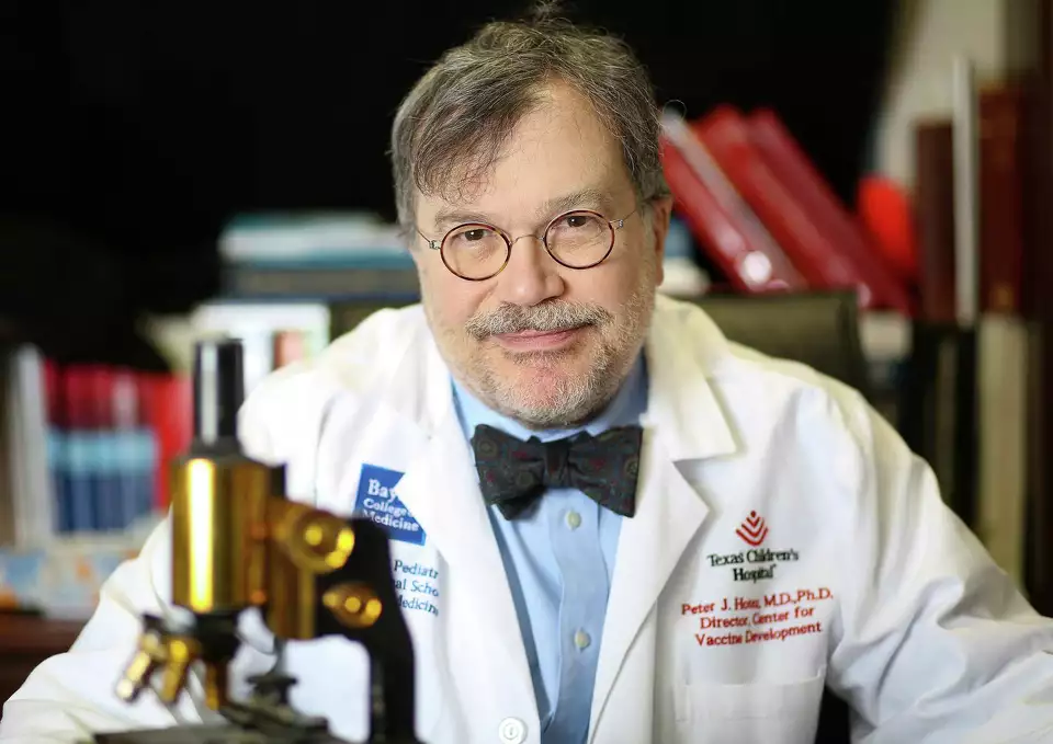 Dr. Peter Hotez at his Baylor office in Houston on Thursday, 28 January 2021. Photo: Elizabeth Conley / Houston Chronicle