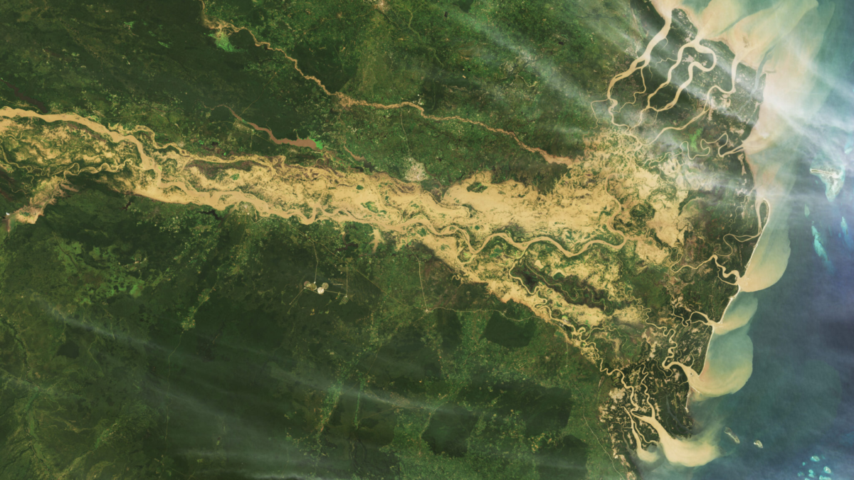 Satellite view of severe flooding on the Rufiji River in Tanzania on 2 May 2024. Photo: NASA