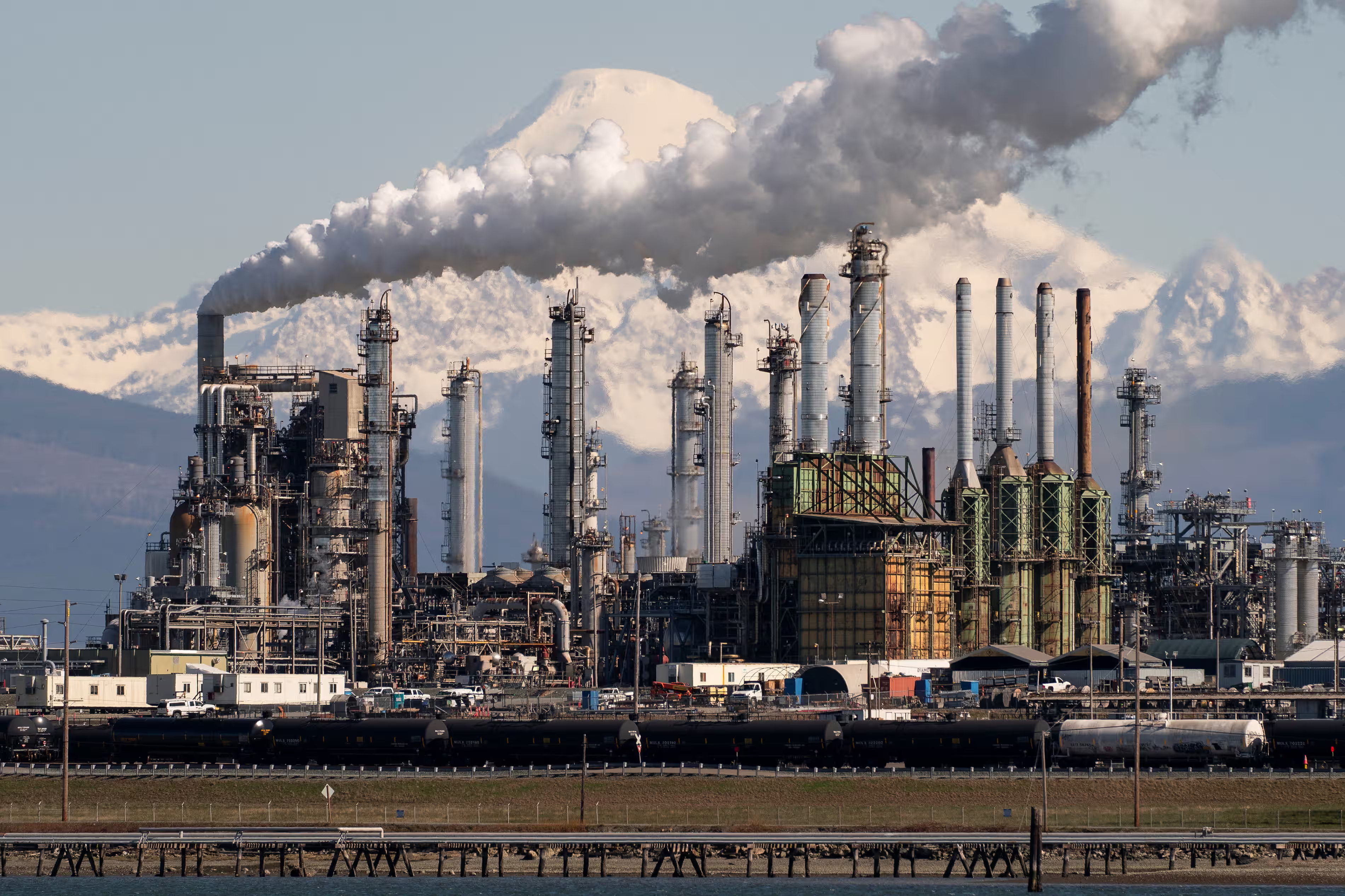 The Puget Sound Refinery on March Point near Anacortes, Washington, 9 March 2022. Photo: David Ryder / Reuters