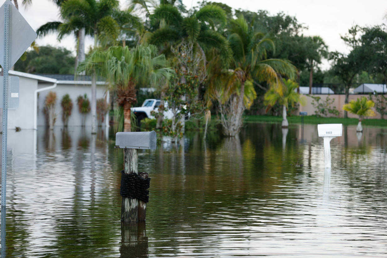 A view of flooded streets after 24 hours of continuous heavy rain over Fort Myers, Florida, 13 June 2024. Photo: Lokman Vural Elibol / Anadolu / Getty Images
